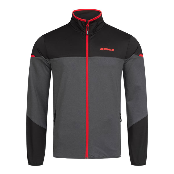 Donic Tracksuitjacket Craft black/anthracite/red melange