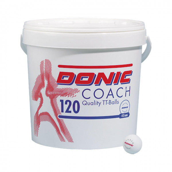 Donic Ball Coach P40+ **white (120) in bucket